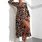 💃LAST DAY SALE 49% OFF🔥Women's Leopard Print V-Neck Long Sleeved Dress
