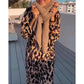 💃LAST DAY SALE 49% OFF🔥Women's Leopard Print V-Neck Long Sleeved Dress