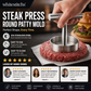 ⏳LAST DAY SALE ONLY ￡9.99!!🔥🥩Steak Press Round Patty Mold | Food‑Grade 304 Stainless Steel Burger Patty Maker