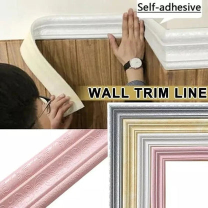 🏆LAST DAY SALE: ￡5.99!!⚡50K+ SOLD! Almost Gone-💥🔥3D Wall Edging-Self-Adhesive Environmental Protection 3D Wall Edging Strip🏆