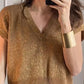 💕LAST DAY SALE 49% OFF💕Women's Casual Short-Sleeve Top & Wide-Leg Pants Two-Piece Suit