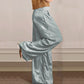 💕LAST DAY SALE 49% OFF💕Women's Casual Short-Sleeve Top & Wide-Leg Pants Two-Piece Suit
