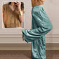 💕LAST DAY SALE 49% OFF💕Women's Casual Short-Sleeve Top & Wide-Leg Pants Two-Piece Suit