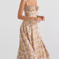 💕HOT SALE 49% OFF💕Frenchy Style All Over Print Ruched Women Lace Up Dress🌸