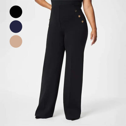 ⏳LAST DAY SALE 70% OFF!!!!⚡50K+ SOLD!✨Women's Plus Size High Stretch High-Waist Wide-Leg Pants