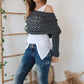 🔥Last Day Sale 49% OFF🏆️Women's Wrap Knit Shawl with Sleeves-7