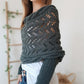 🔥Last Day Sale 49% OFF🏆️Women's Wrap Knit Shawl with Sleeves-9