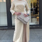 💌 Mother's Day limited sale 49% off🌈Round Neck Waist Ruched Hem Long Sleeve Dress