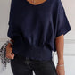 🔥BUY 3 PAY FOR 2 (Each only￡7.99!!)🔥Simple Solid Color V-Neck Half-Sleeve T-Shirt💛