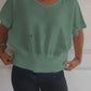 🔥BUY 3 PAY FOR 2 (Each only￡7.99!!)🔥Simple Solid Color V-Neck Half-Sleeve T-Shirt💛