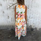 🔥Last Day Promotion-49%OFF🔥Women's Leaves Pattern V-Neck Sleeveless Floor-Length Dress