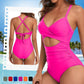🏖️Last Day Special Price: ONLY ￡9.99!!🩱Women's Solid Ribbed Cutout-Front Shaping Swimsuit👙
