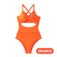 🏖️Last Day Special Price: ONLY ￡9.99!!🩱Women's Solid Ribbed Cutout-Front Shaping Swimsuit👙