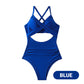 🏖️Last Day Special Price: ONLY ￡9.99!!🩱Women's Solid Ribbed Cutout-Front Shaping Swimsuit👙