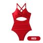 🏖️Last Day Special Price: ONLY ￡9.99!!🩱Women's Solid Ribbed Cutout-Front Shaping Swimsuit👙