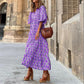 💖LAST DAY SALE 50% OFF💖Women's Elegant Puff Sleeve Floral Boho Maxi Dress👗