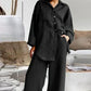 Women's Casual Loose Fit Shirt & Pants Two-Piece Set
