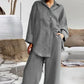 Women's Casual Loose Fit Shirt & Pants Two-Piece Set