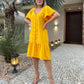 💕LAST DAY SALE 49% OFF💕Women's Fashion Solid Color V-Neck Button Loose Dresses