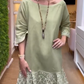 Green Ruffle Trim Mini Dress