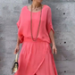 🌹Spring Promotion🌹Loose Top & Slit Wide-Leg Pants Chiffon 2-Piece Set