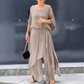 🌹Spring Promotion🌹Loose Top & Slit Wide-Leg Pants Chiffon 2-Piece Set
