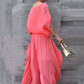 🌹Spring Promotion🌹Loose Top & Slit Wide-Leg Pants Chiffon 2-Piece Set