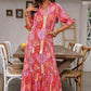 ⏳Limited-time 50% off⏰V-Neck Bohemian Side Split Flowy Dress👗