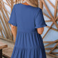 🔥2025 Summer New🌈Women's Ruffle Trim V-Neck Tiered Dress