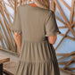 🔥2025 Summer New🌈Women's Ruffle Trim V-Neck Tiered Dress
