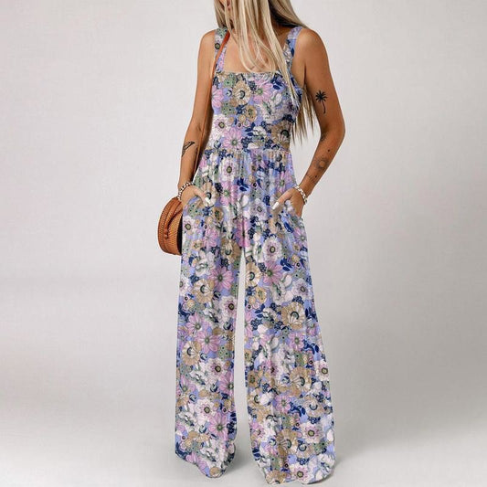 ⏳ Limited time 50% off! 💥Women’s Casual Print Sleeveless Overalls Jumpsuits（The more you buy, the higher the discount）