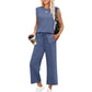 💕 Hot Sale  60% OFF💕Buy 2 Get 5% Off🔥New Women's  Sleeveless Top & Wide-Leg Pants 2-Piece Set
