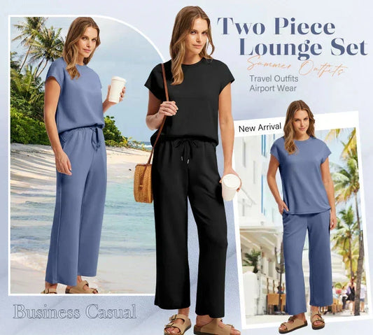 🔥LAST DAY SALE ONLY ￡17.99!!👚2026 New Women's  Sleeveless Top & Wide-Leg Pants 2-Piece Set