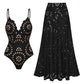 🔥Summer Cool Deal 49% OFF!👙Women’s Sexy One Piece Swimsuit with Matching Swim Long Skirt💕