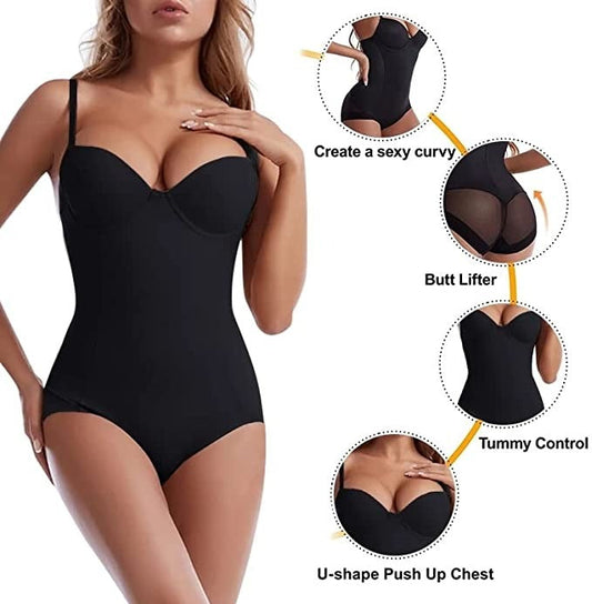 🔥LAST DAY SALE 50% OFF🔥Women's Adjustable Straps Tummy Control Bodysuit for All Seasons