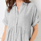 💖Mother’s Day Sale: 50% OFF!👗Striped Lapel Button Down Shirt Dress |👍With Functional Pockets