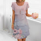 【💥Final 3-hour Preferential Deal 💥】Buy 2 Free Shipping✈️Women's Summer Round Neck Floral Printed Cake Dress