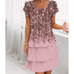 【💥Final 3-hour Preferential Deal 💥】Buy 2 Free Shipping✈️Women's Summer Round Neck Floral Printed Cake Dress