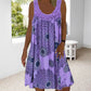 ⏳Time-Limited Special Price: ￡11.99!!⏰Women Summer O-Neck Sleeveless Print Dress