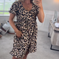 ⏳Time-limited Special⏰Women's Casual Leopard Print Mini Dress👗