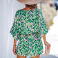 🔥Summer Cool Deal: 49% OFF!!🔥Women's Summer Casual V-Neck Printed Jumpsuit with Waist Tie and Dolman Sleeves🎀