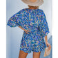 🔥Summer Cool Deal: 49% OFF!!🔥Women's Summer Casual V-Neck Printed Jumpsuit with Waist Tie and Dolman Sleeves🎀