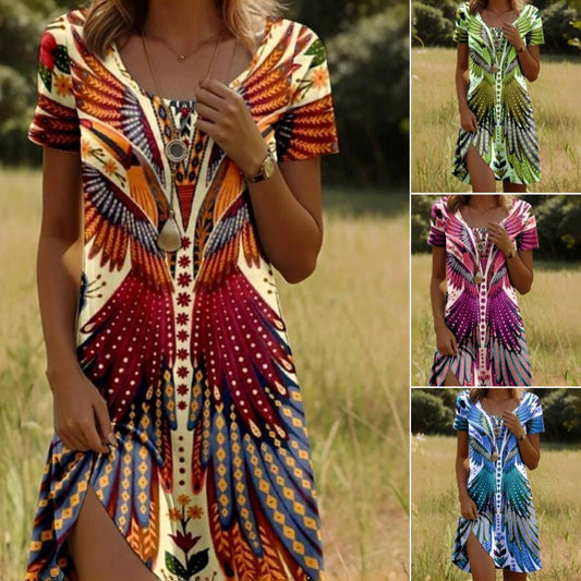 ✨Last Day Sale: ONLY ￡11.99!!✨💃Women’s Floral Short Sleeve Dress🌸👗