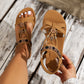 🎁 New Arrival 50% OFF 💥 Women's Round-Toe Flat Breathable Sandals – Soft, Cushioned & Perfect for Summer Days & Holidays 🌸✨