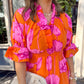 Women's Elegant Ruffled Print Maxi Dress