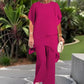 👗New arrival 40% OFF!💝Summer Fashion Chiffon Ladies Plus Size Two Piece Set