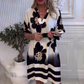 💖LAST DAY PROMOTION 50% OFF!!⏰Women's Printed Loose Deep V-Neck Dress