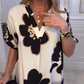 💖LAST DAY PROMOTION 50% OFF!!⏰Women's Printed Loose Deep V-Neck Dress