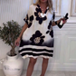 💖LAST DAY PROMOTION 50% OFF!!⏰Women's Printed Loose Deep V-Neck Dress