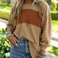 Women’s Trendy Color Block Striped Long Sleeve T-Shirt